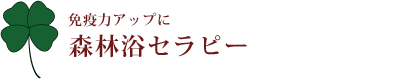 免疫力アップに森林浴セラピー。