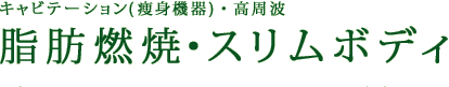  キャビテーション(痩身機器)・高周波。脂肪燃焼・スリムボディ