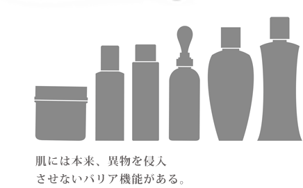 肌には本来、異物を侵入させないバリア機能があります。